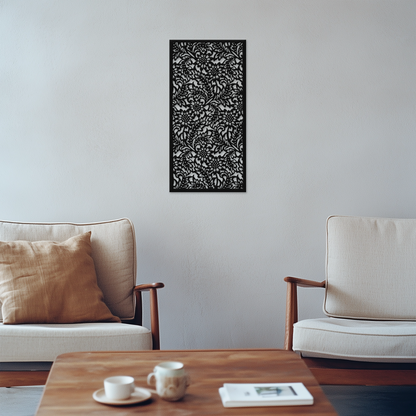 Kvetinový ornament, klasická elegancia - Drevená dekorácia na stenu