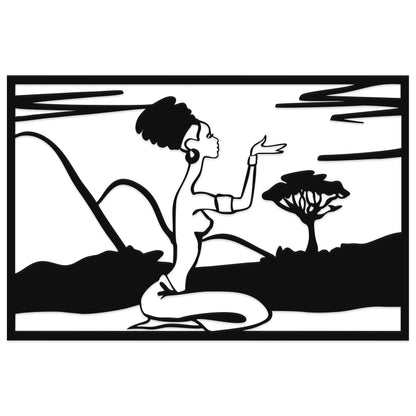 Africká žena. Sila, krása a spiritualita - Drevená dekorácia na stenu