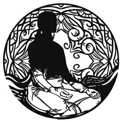 Meditácia, vnútorný pokoj - Drevená dekorácia na stenu