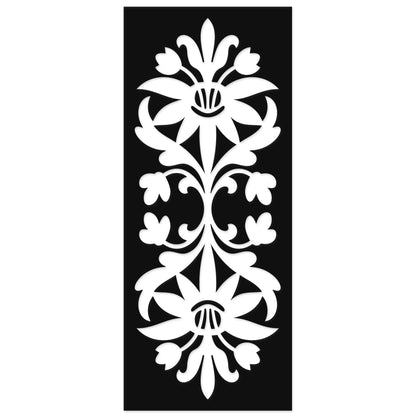 Symetrický ornament, kvety v rovnováhe - Drevená dekorácia na stenu