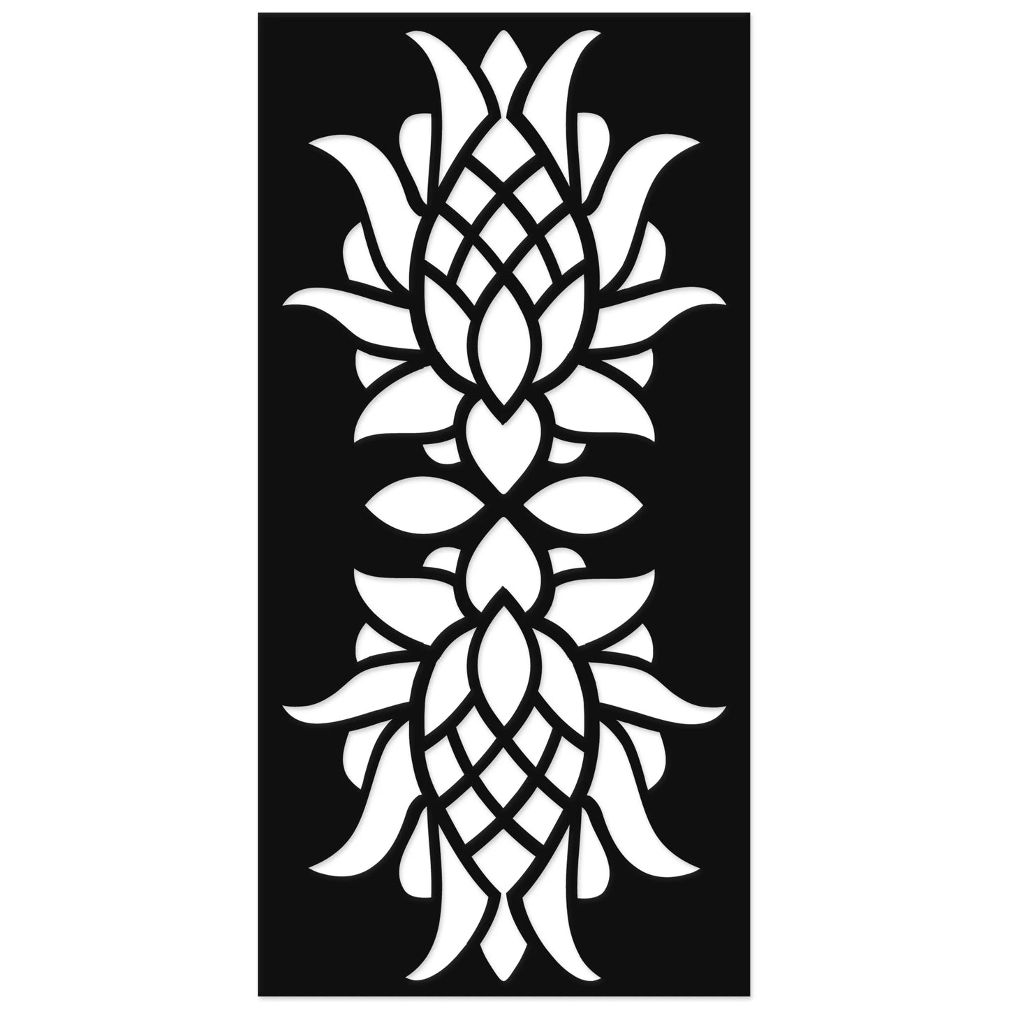 Kvetinový ornament symetria prírody - Drevená dekorácia na stenu