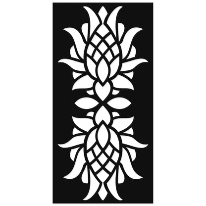 Kvetinový ornament symetria prírody - Drevená dekorácia na stenu