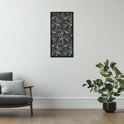 Kvetinový ornament, klasická elegancia - Drevená dekorácia na stenu