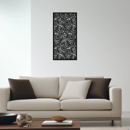 Kvetinový ornament, klasická elegancia - Drevená dekorácia na stenu