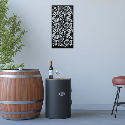 Kvetinový ornament divoká záhrada - Drevená dekorácia na stenu