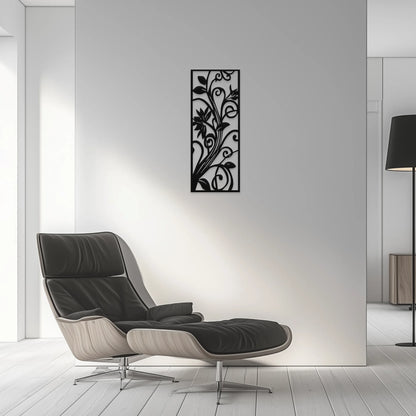 Kvetinový ornament, jemná elegancia - Drevená dekorácia na stenu
