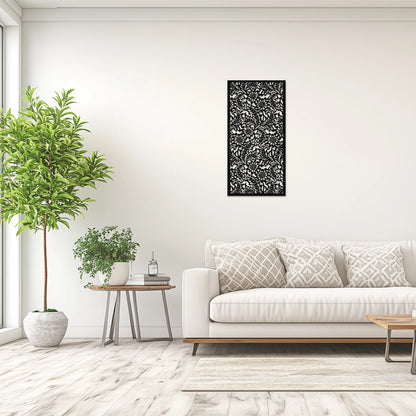 Kvetinový ornament, klasická elegancia - Drevená dekorácia na stenu