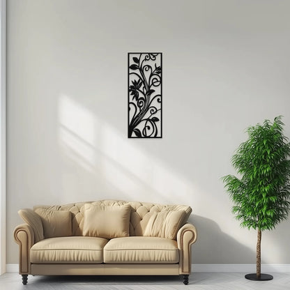 Kvetinový ornament, jemná elegancia - Drevená dekorácia na stenu