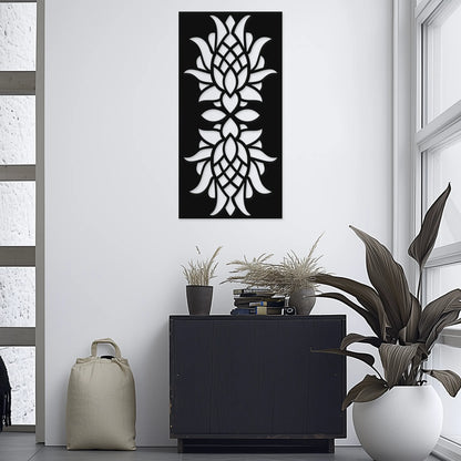 Kvetinový ornament symetria prírody - Drevená dekorácia na stenu