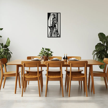 Dáma v štýle Art Deco - Drevená dekorácia na stenu